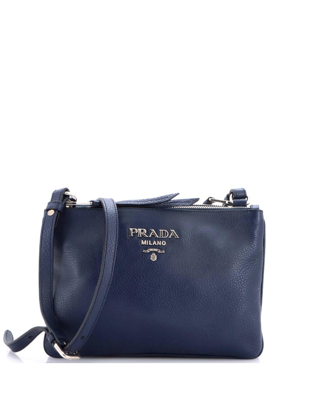 Prada Double Zip Crossbody Bag Vitello #342493P12B